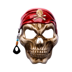 Pirátska maska s lebkou a bandanou